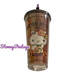 Sanrio Hello Kitty Halloween Cold cup tumbler Pumpkin